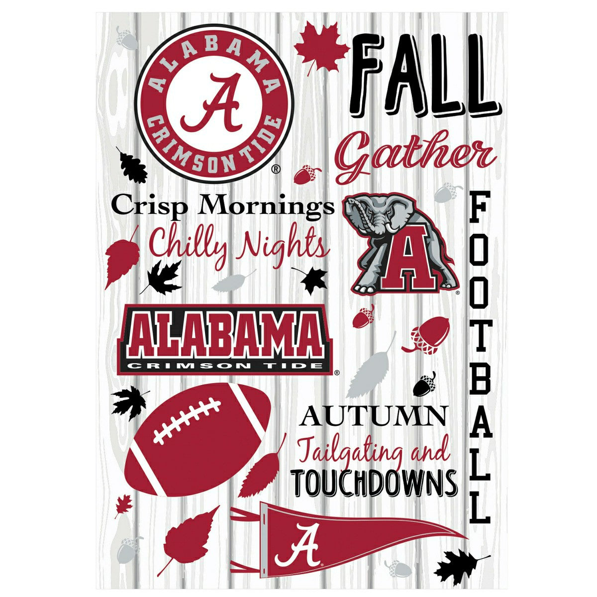 University of Alabama, Moire Flag, House Size, Fall Seasonal, Home, Collegiate