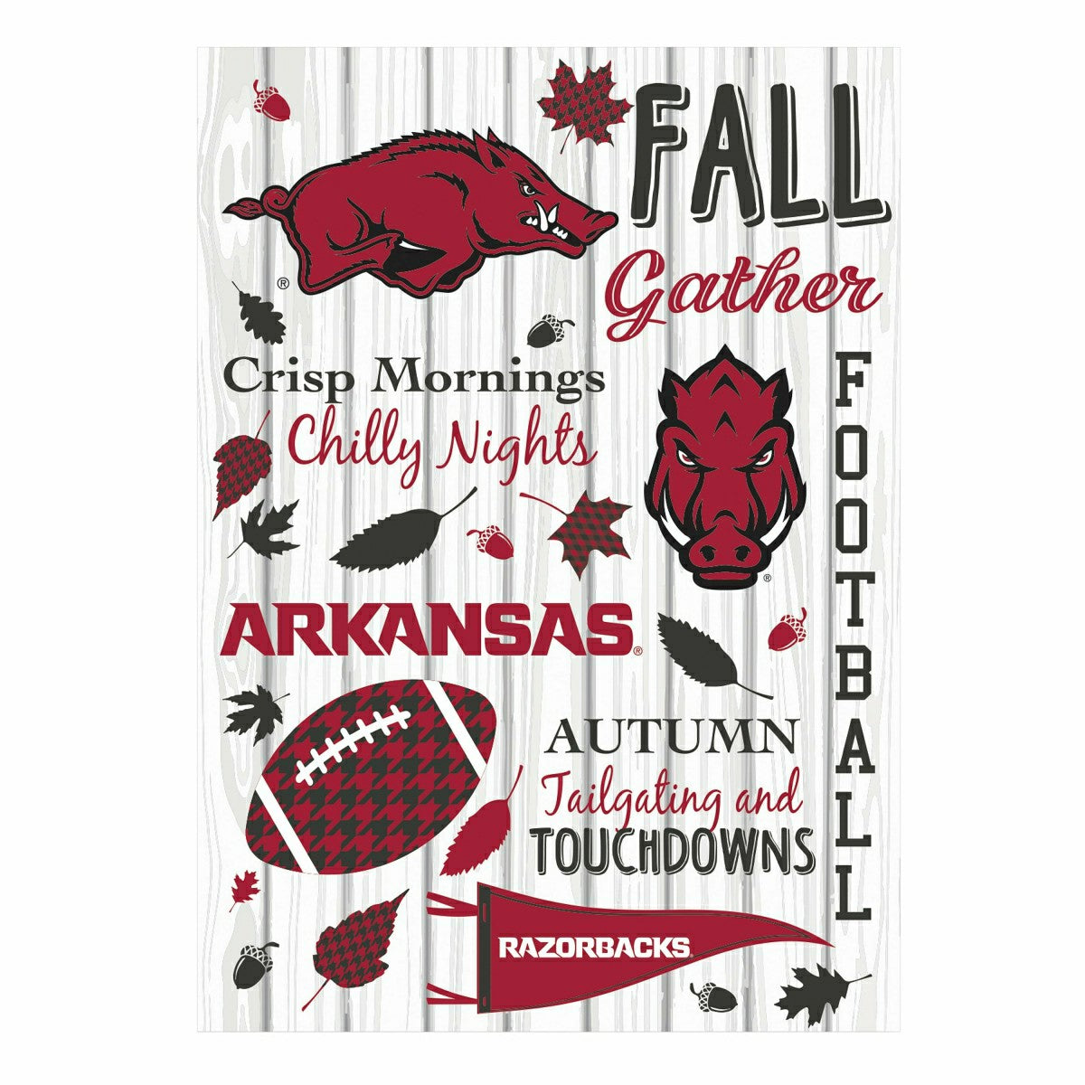 University of Arkansas, Moire Flag, House Size, Fall Seasonal, Home, Collegiate