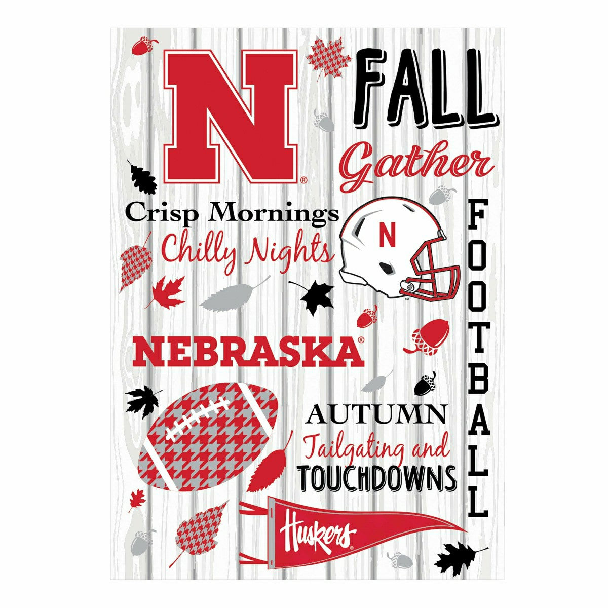 University of Nebraska, Moire Flag, House Size, Fall Seasonal, Home, Collegiate
