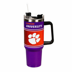 40oz Stainless Steel Canyon Cup w/ Straw, Clemson University, Home, Collegiate