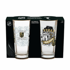 Vegas Golden Knights 16oz Glass pint, Set of 2, Home