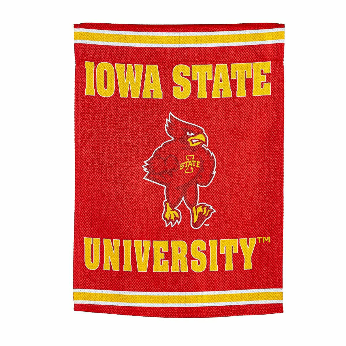 Embossed Suede Flag, House Size, Iowa State University, Collegiate, Home