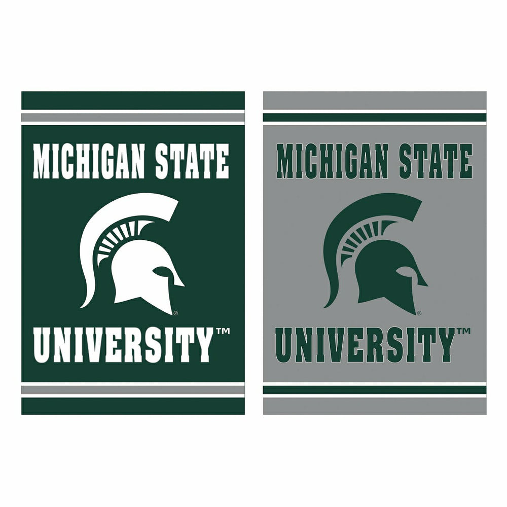 Embossed Suede Flag, House Size, Michigan State University, Collegiate, Home