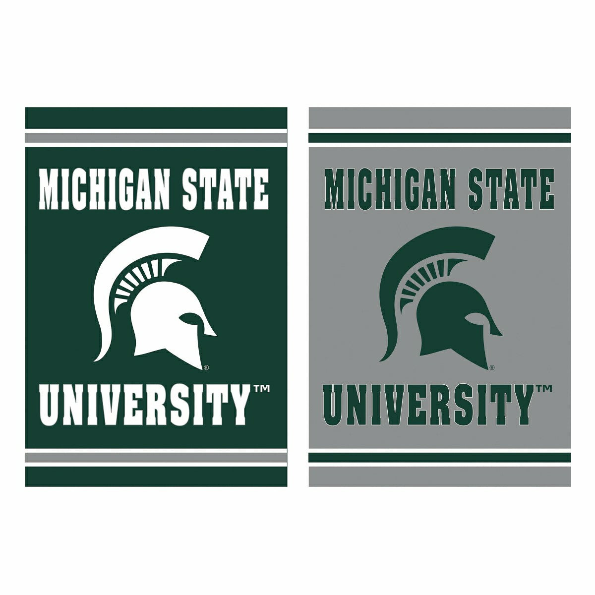 Embossed Suede Flag, House Size, Michigan State University, Collegiate, Home