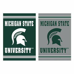 Embossed Suede Flag, House Size, Michigan State University, Collegiate, Home
