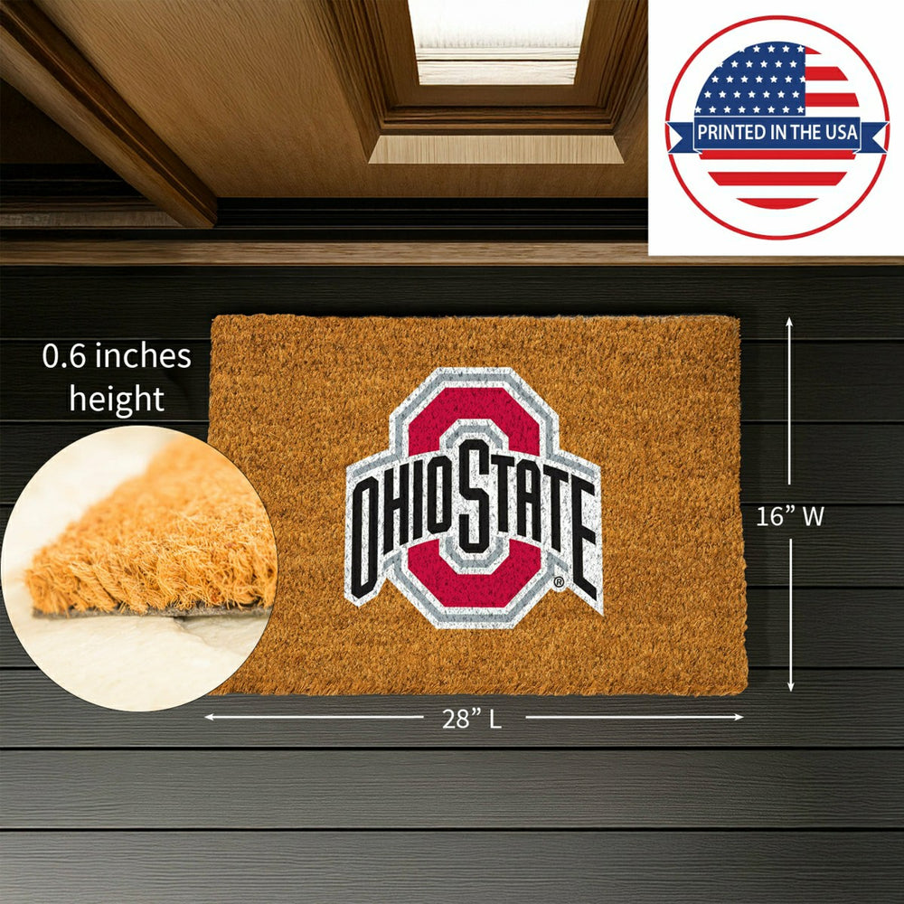 Coir Mat, 16"x28", Ohio State University, Collegiate