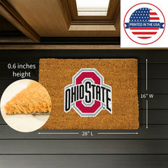 Coir Mat, 16"x28", Ohio State University, Collegiate