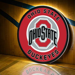 LED Wall Decor, Round, Ohio State University, Collegiate, Home