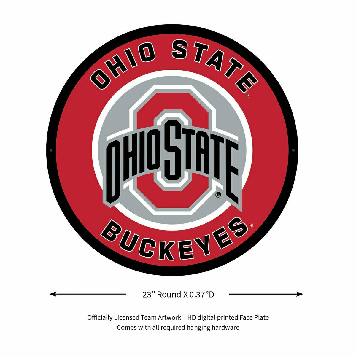 LED Wall Decor, Round, Ohio State University, Collegiate, Home