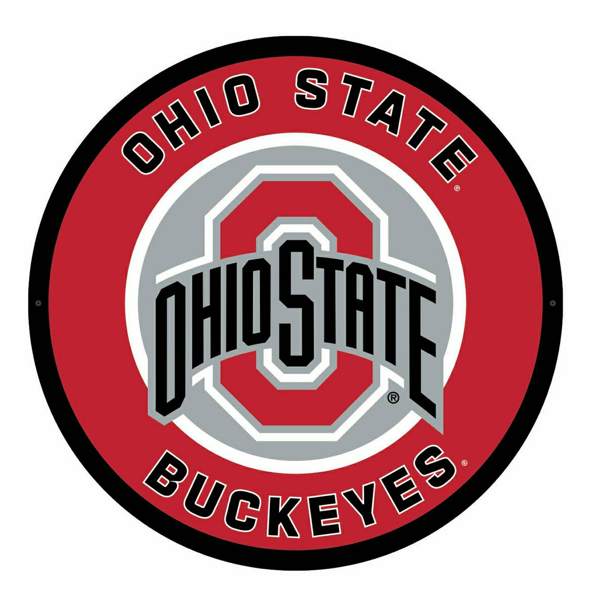 LED Wall Decor, Round, Ohio State University, Collegiate, Home