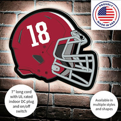 LED Wall Decor, Helmet, University of Alabama, Collegiate, Home