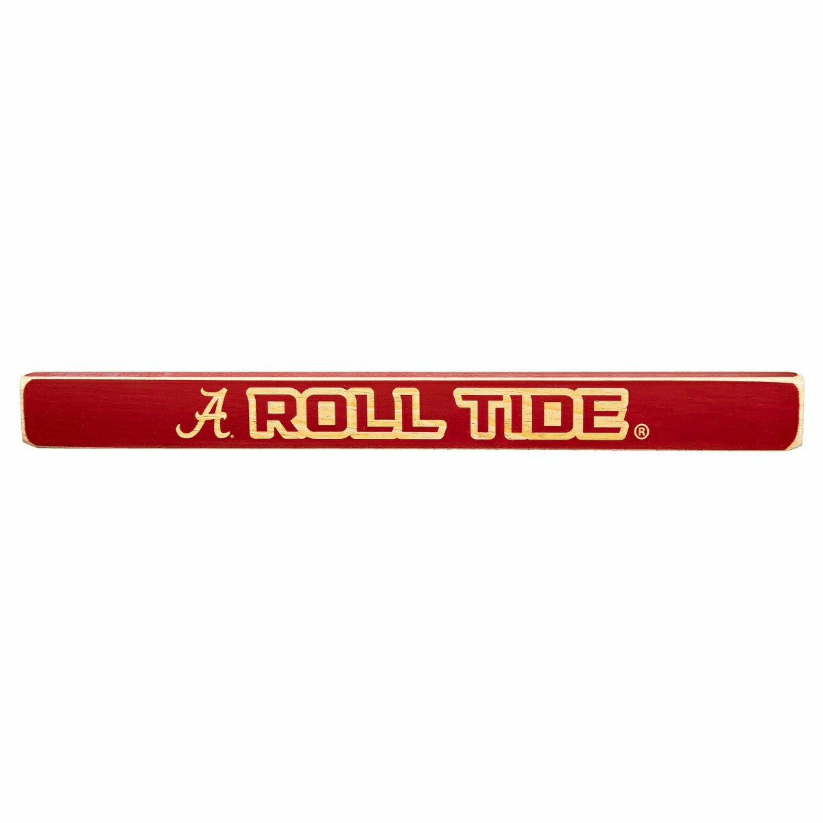 University of Alabama Engraved Wood Sign, 1.5" x 18", Collegiate, Home