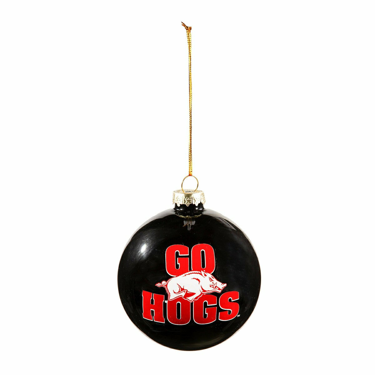 Blown Glass Ornament, University of Arkansas, Collegiate, Home