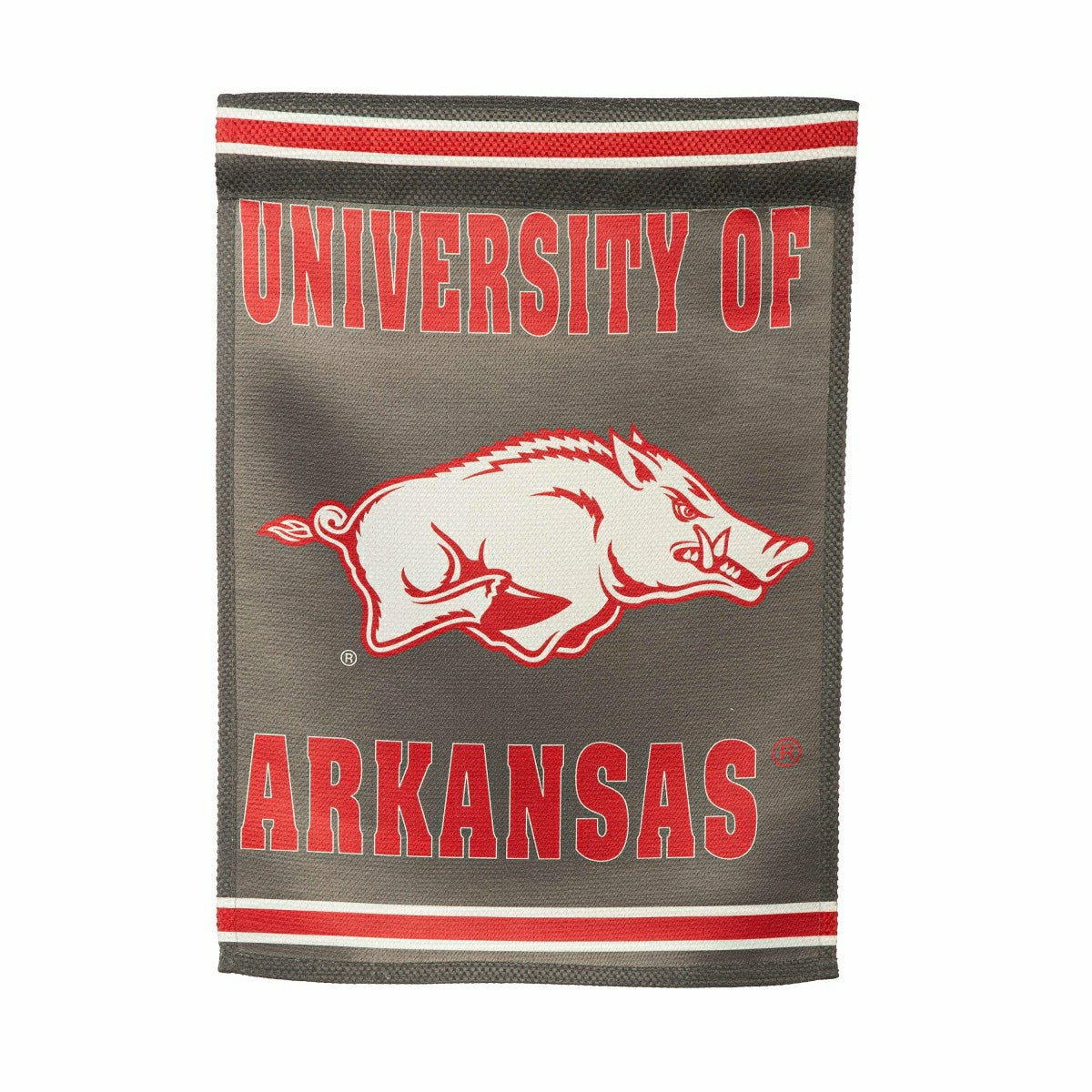 Embossed Suede Flag, GDN Size, University of Arkansas, Collegiate, Home