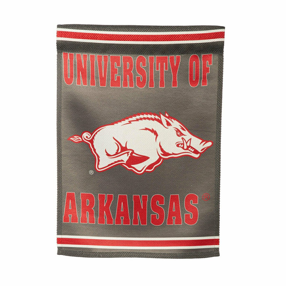 Embossed Suede Flag, GDN Size, University of Arkansas, Collegiate, Home