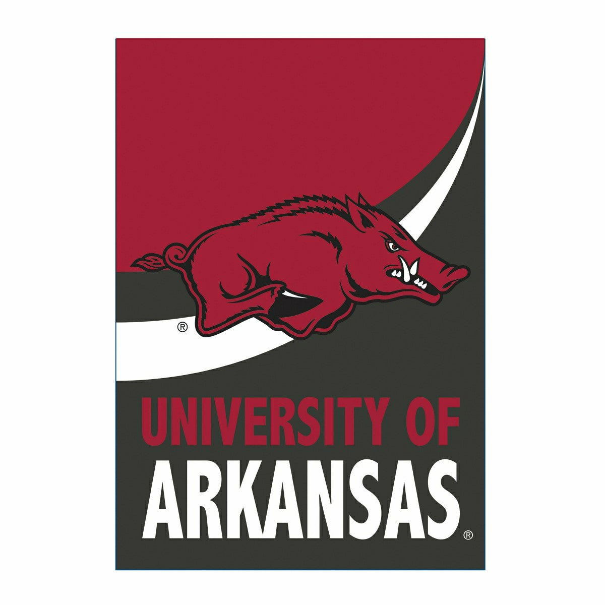 University of Arkansas Burlap Flag House Size, Collegiate, Home