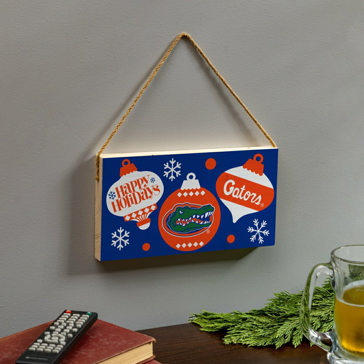 University of Florida Holiday Wood Wall Sign, 6x11, Collegiate, Home