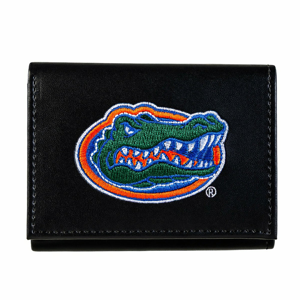 University of Florida Black Tri-Fold Embroidered Wallet w/ RFID Blocking, Collegiate, Home