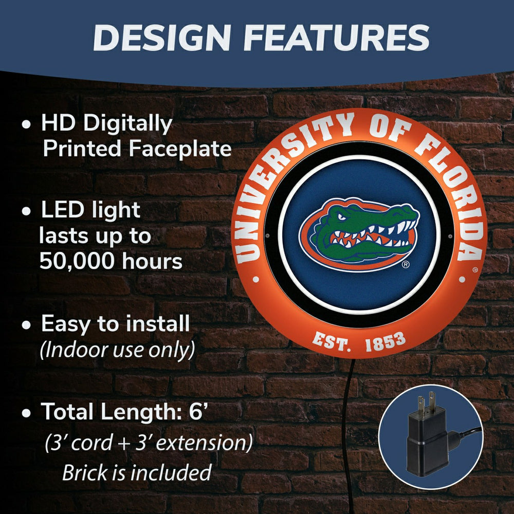 University of Florida, Metal Lite, Round, Collegiate