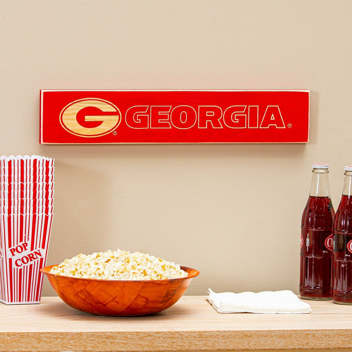University of Georgia Engraved Wood Sign, 3.5" x 18", Collegiate, Home