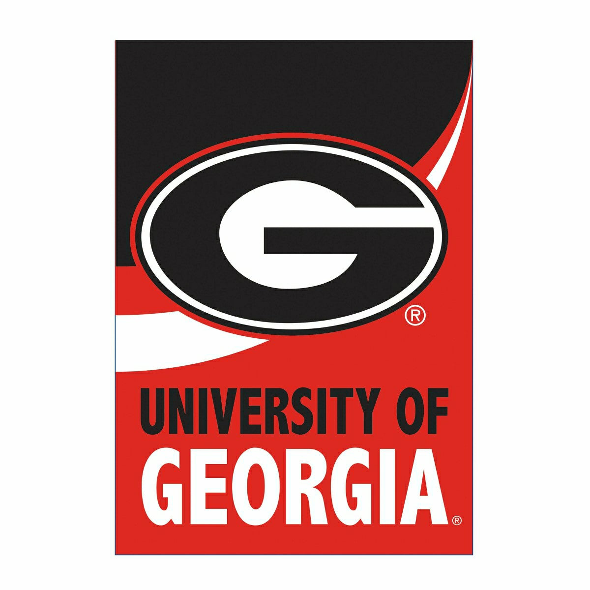University of Georgia Burlap Flag House Size, Collegiate, Home