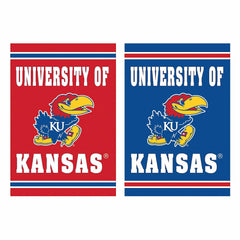 University of Kansas Embossed Suede House Flag, Collegiate, Home