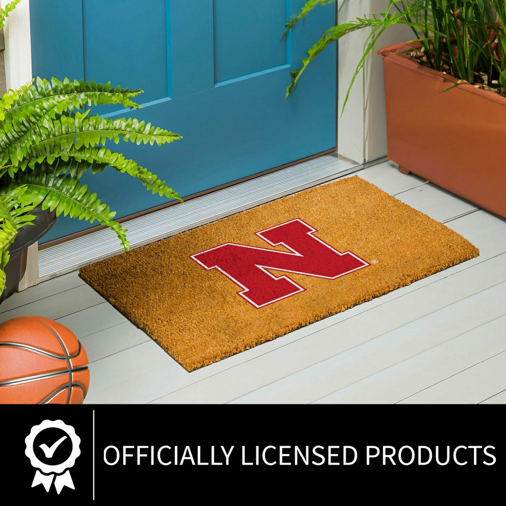 Coir Mat, 16"x28", University of Nebraska, Collegiate