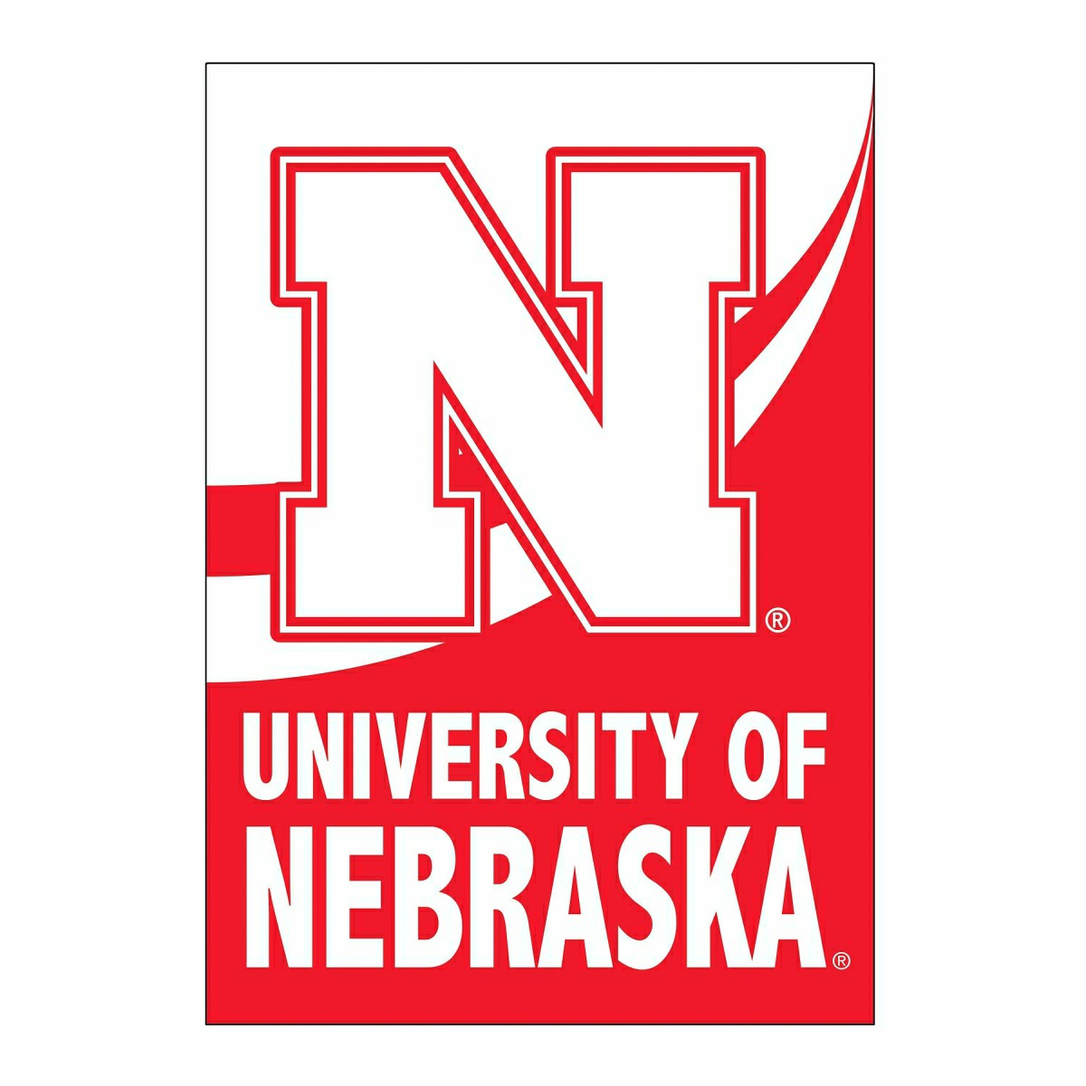 University of Nebraska Burlap Flag GDN Size, Collegiate, Home