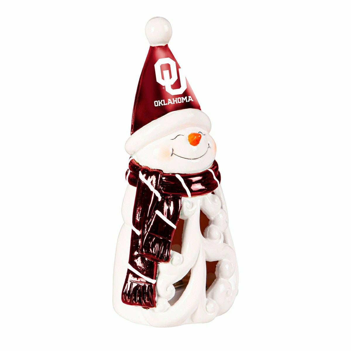University of Oklahoma Snowman LED Statuary, 8", Collegiate, Home