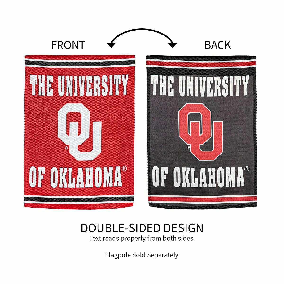 University of Oklahoma Embossed Suede Garden Flag, Collegiate, Home