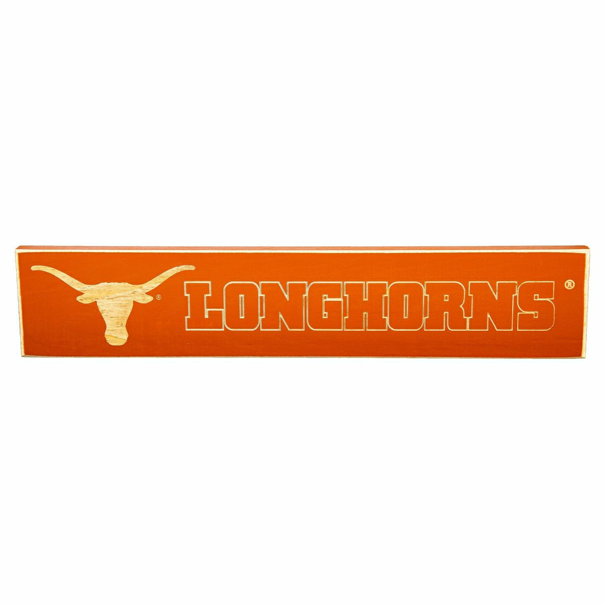 University of Texas Engraved Wood Sign, 3.5" x 18", Collegiate, Home