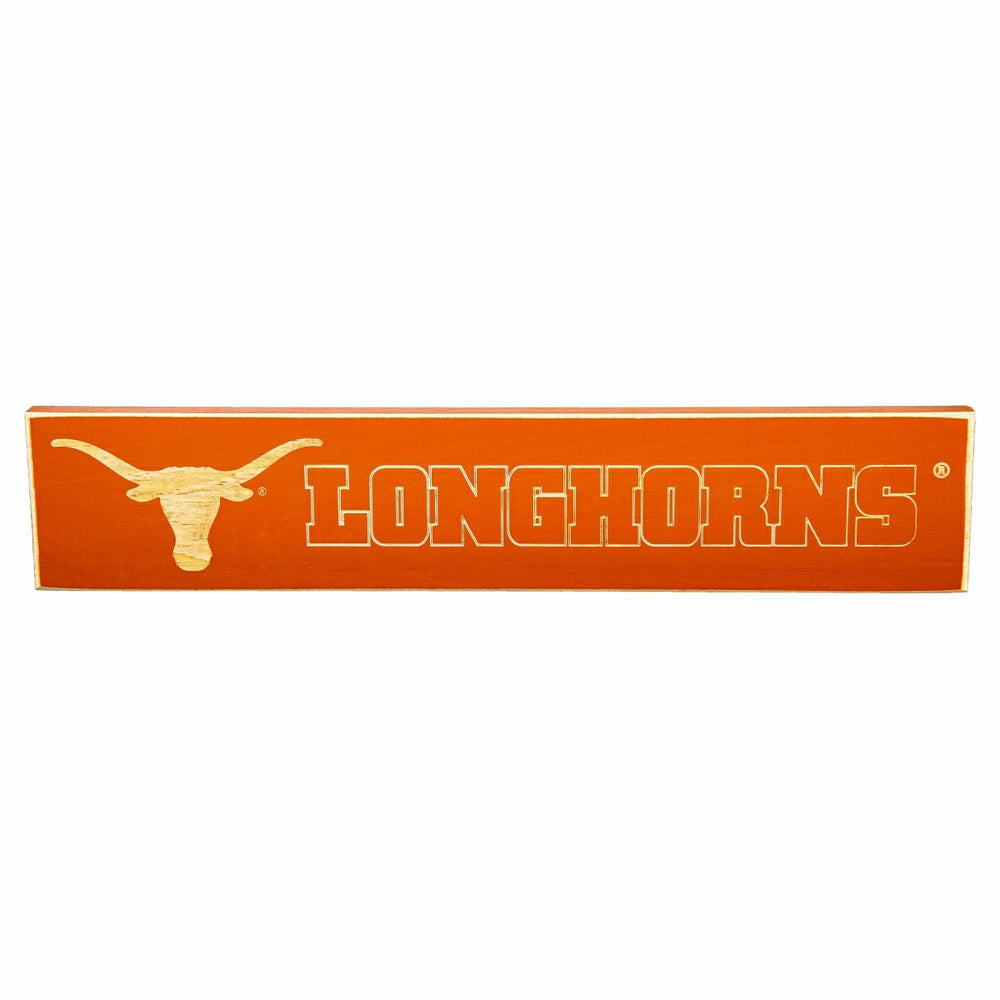 University of Texas Engraved Wood Sign, 3.5" x 18", Collegiate, Home