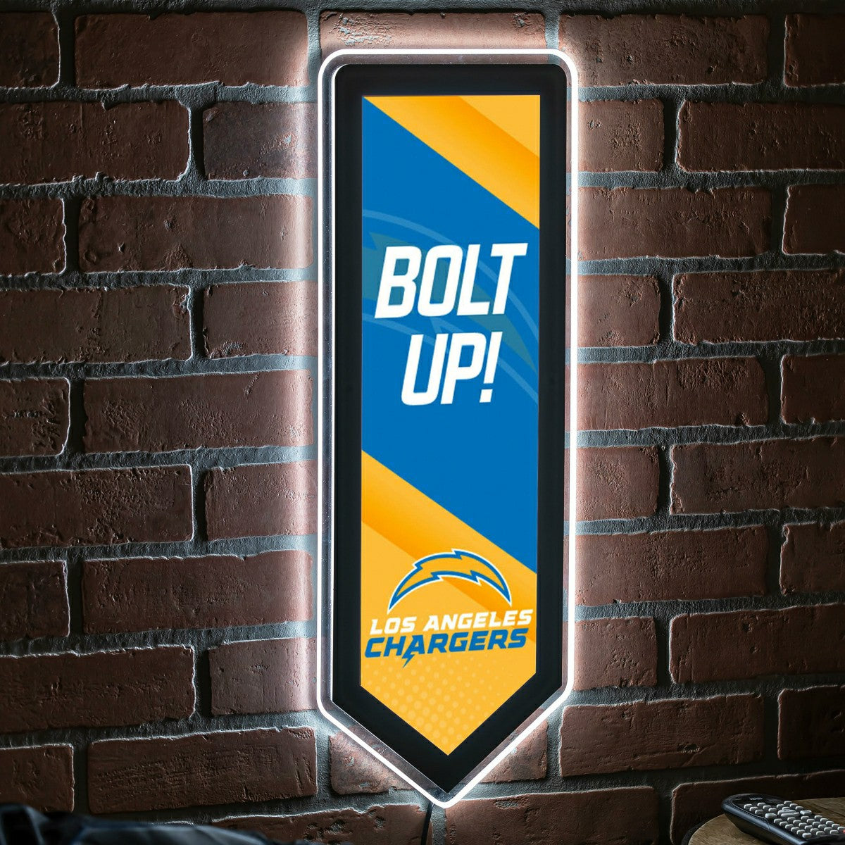 LED Wall Decor, Pennant, Los Angeles Chargers, Home