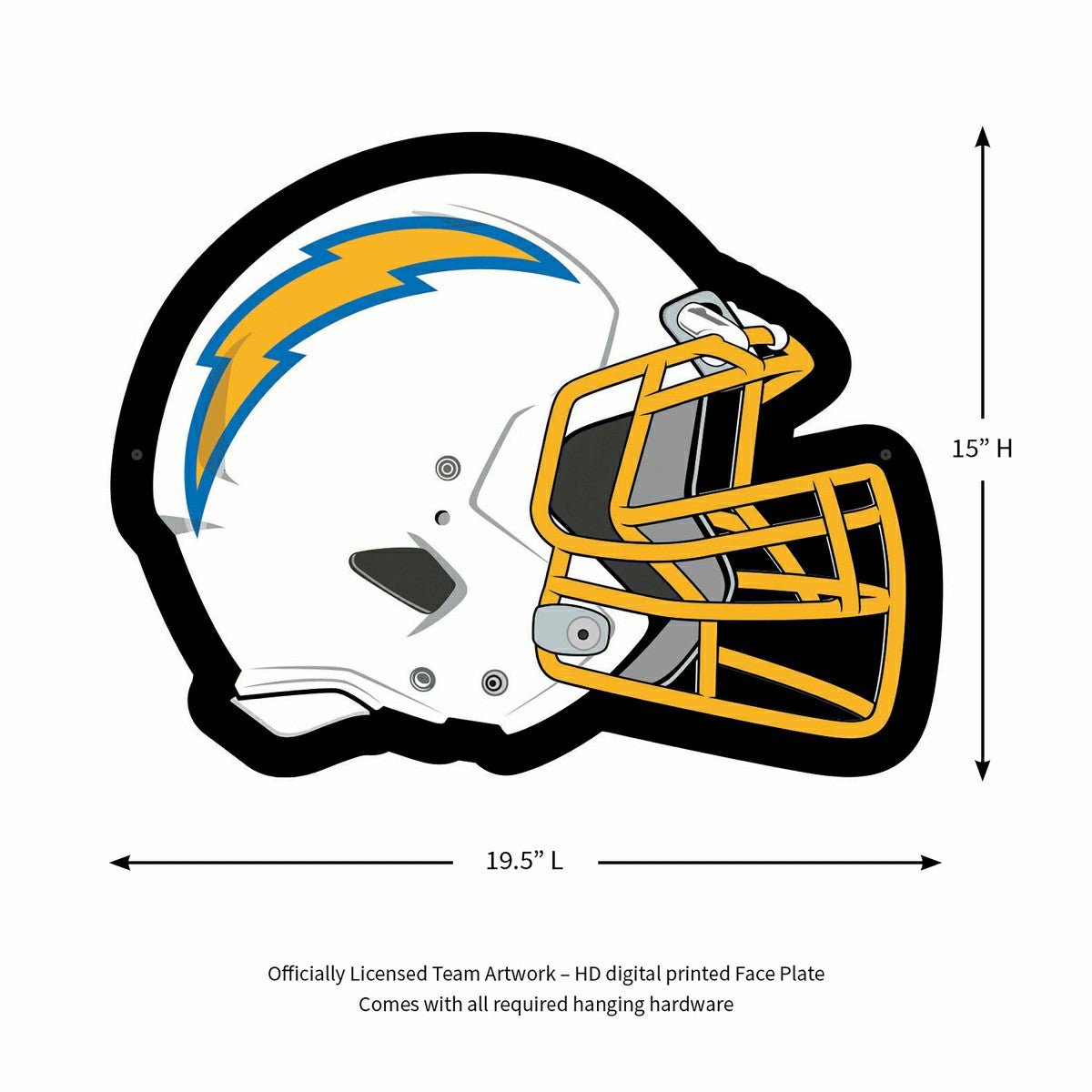 LED Wall Decor, Helmet, Los Angeles Chargers, Home