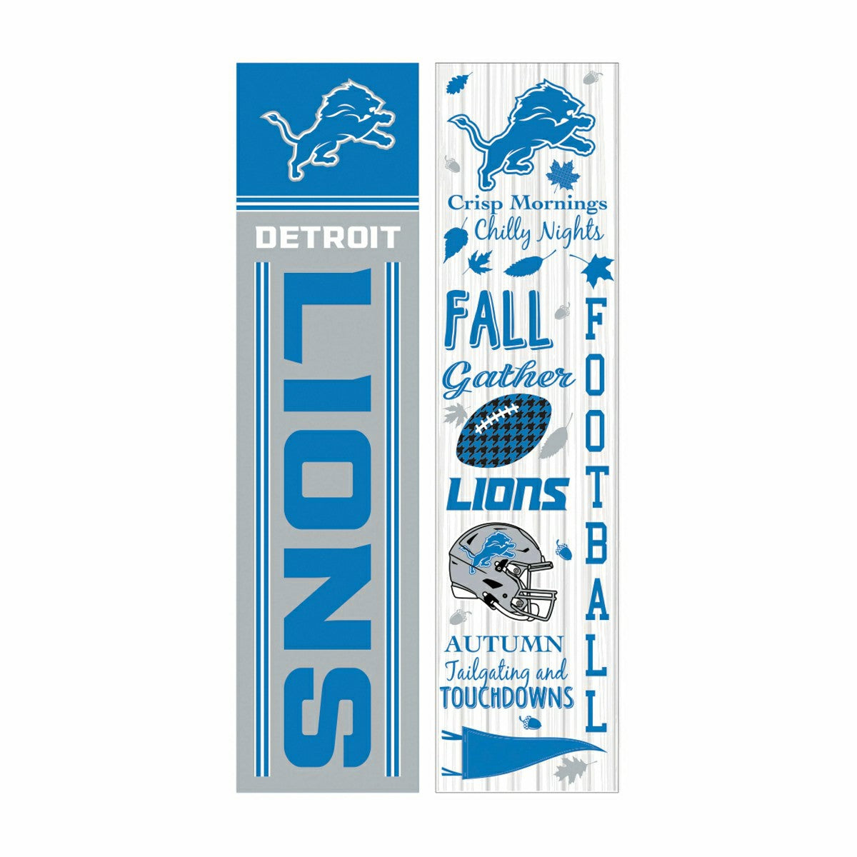 Detroit Lions 46" Double Sided Leaner, Fall Seasonal, Home