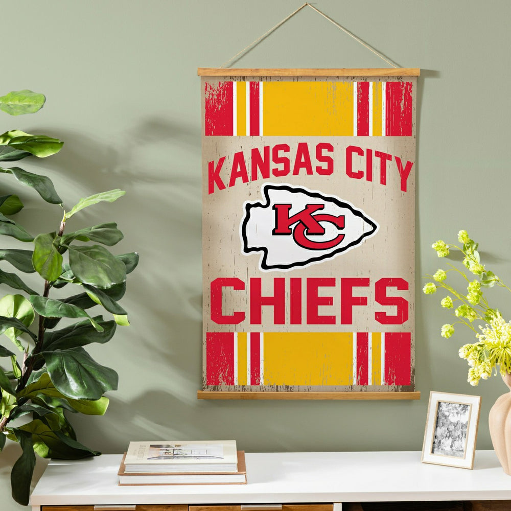 Kansas City Chiefs, Canvas Wall Tapestry, Medium, 36x24, Home