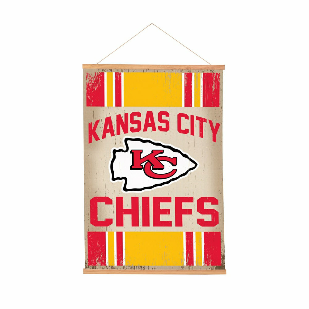 Kansas City Chiefs, Canvas Wall Tapestry, Medium, 36x24, Home