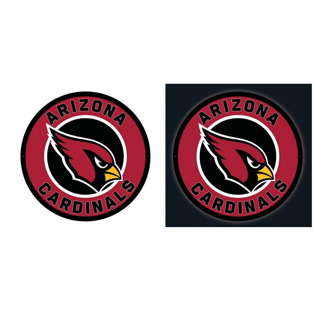 LED Wall Decor, Round, Arizona Cardinals, Home