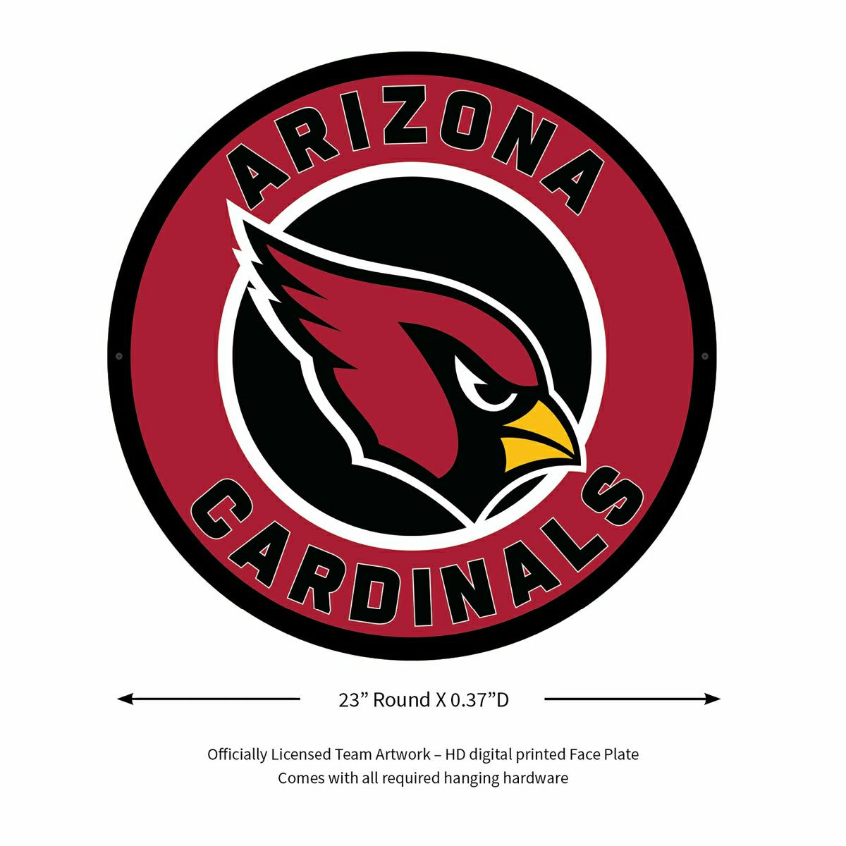 LED Wall Decor, Round, Arizona Cardinals, Home
