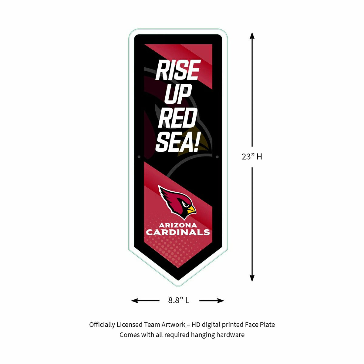 LED Wall Decor, Pennant, Arizona Cardinals, Home