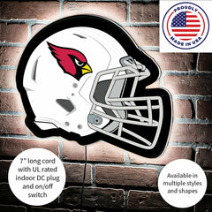 LED Wall Decor, Helmet, Arizona Cardinals, Home