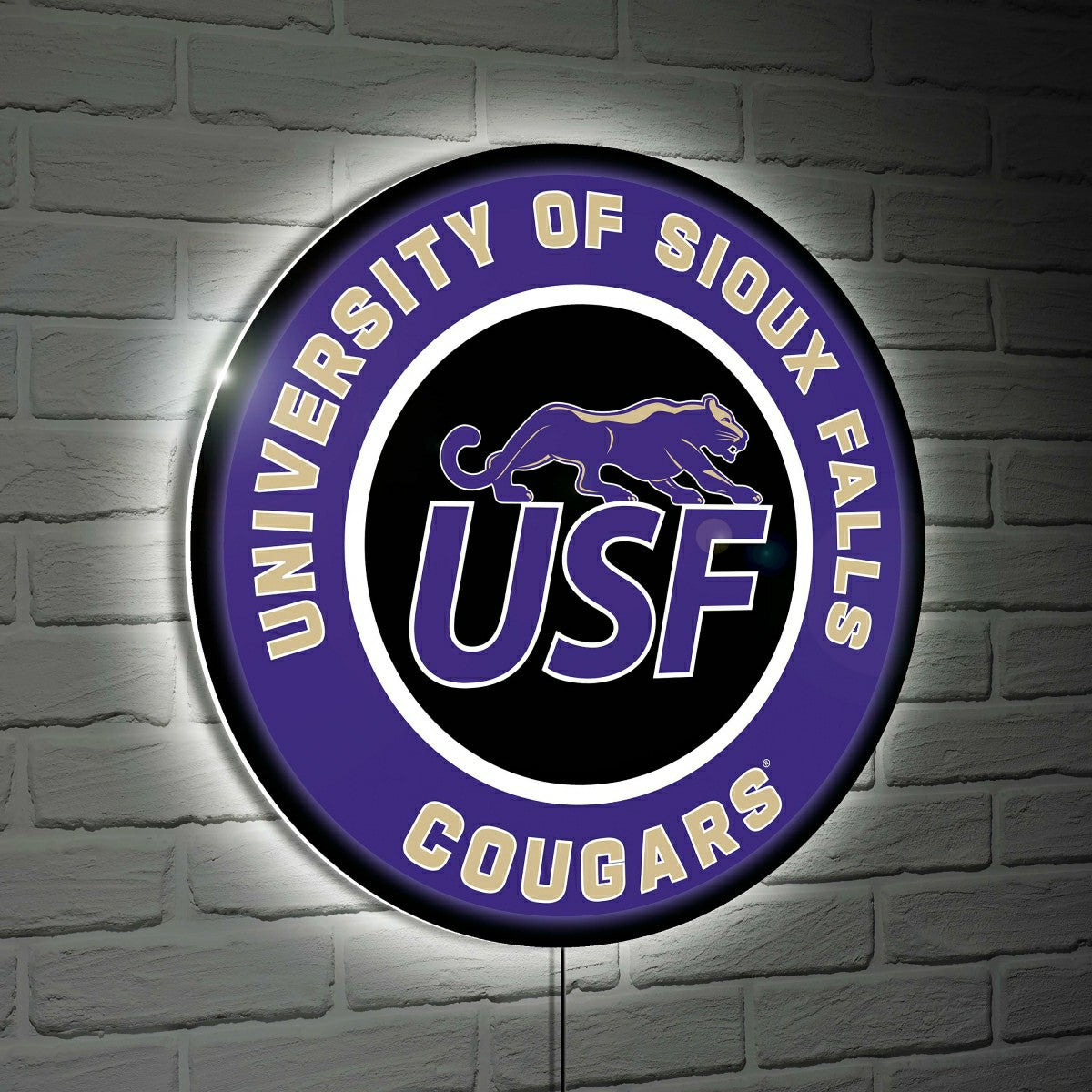 University of Sioux Falls Large Round Edgelite LED Decor, Home
