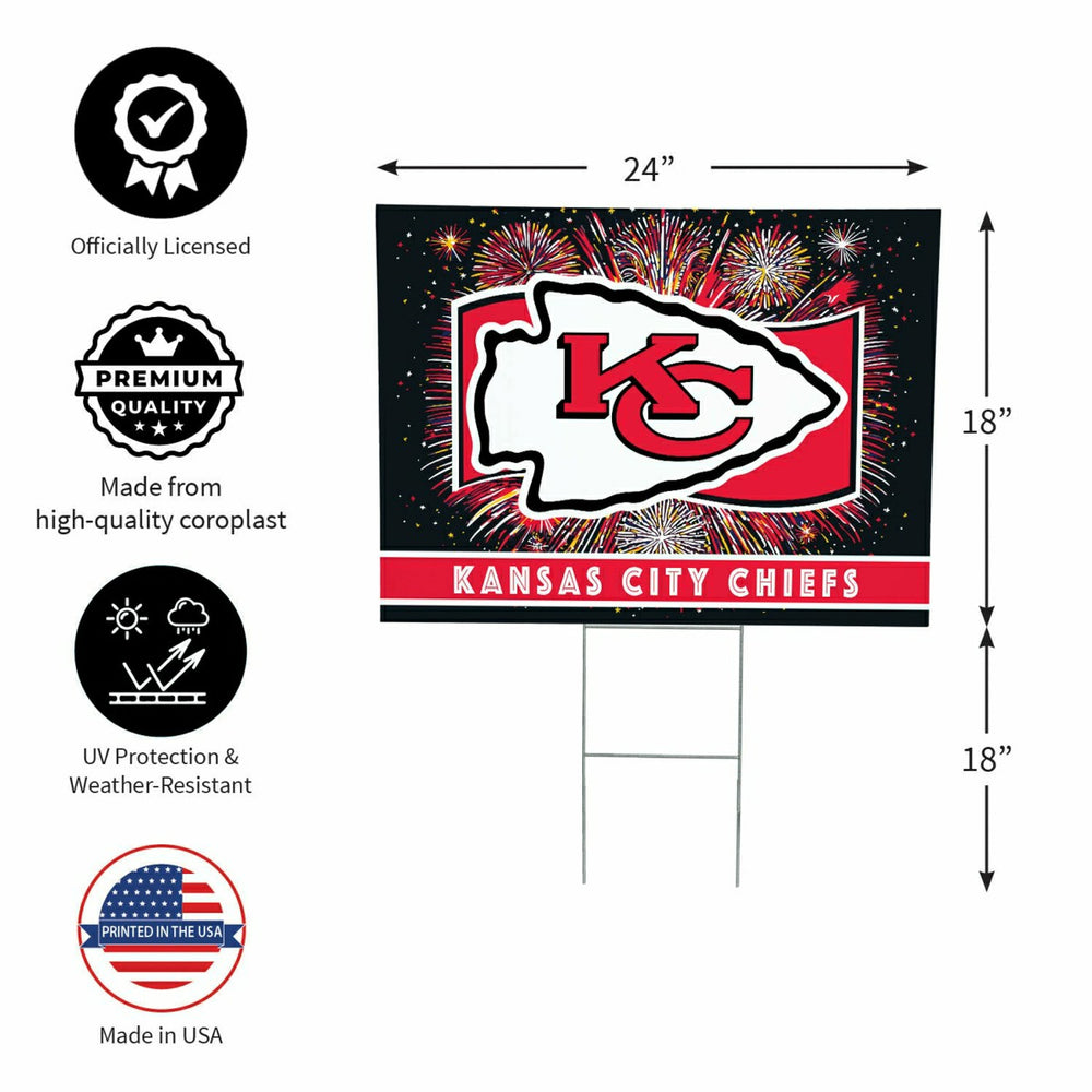 Kansas City Chiefs Yard Sign, Patriotic, Home