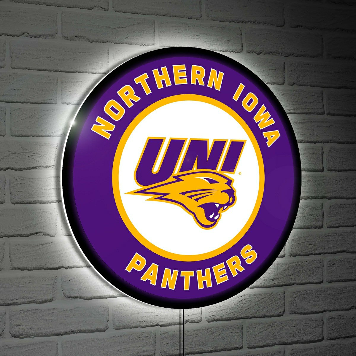 University of Northern Iowa College Large Round Edgelite LED Decor, Home