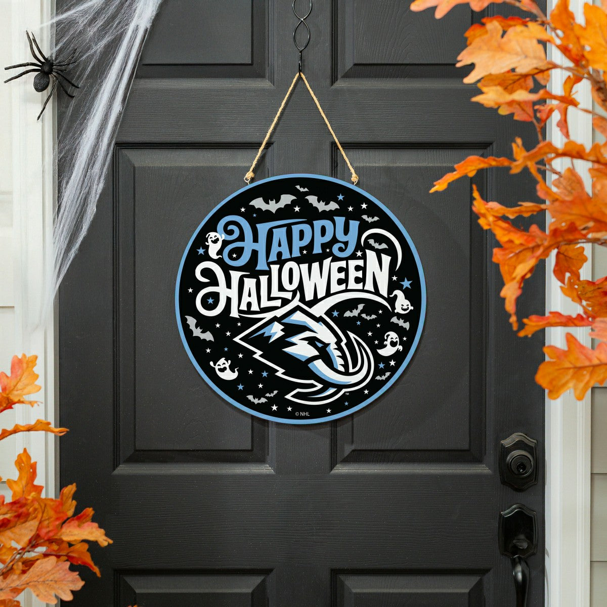 Utah Mammoth Halloween Round Door Décor with Hanging Rope, 18x18, Home