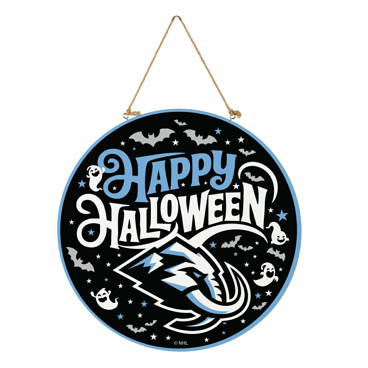 Utah Mammoth Halloween Round Door Décor with Hanging Rope, 18x18, Home