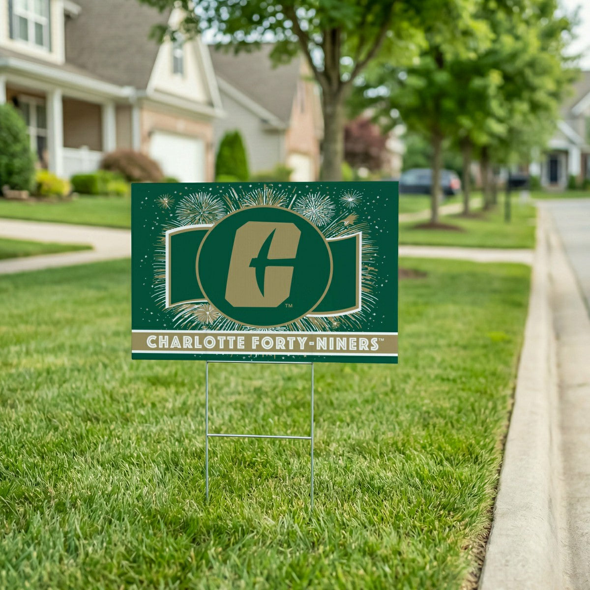 University of North Carolina/Charlotte Yard Sign, Patriotic, Home