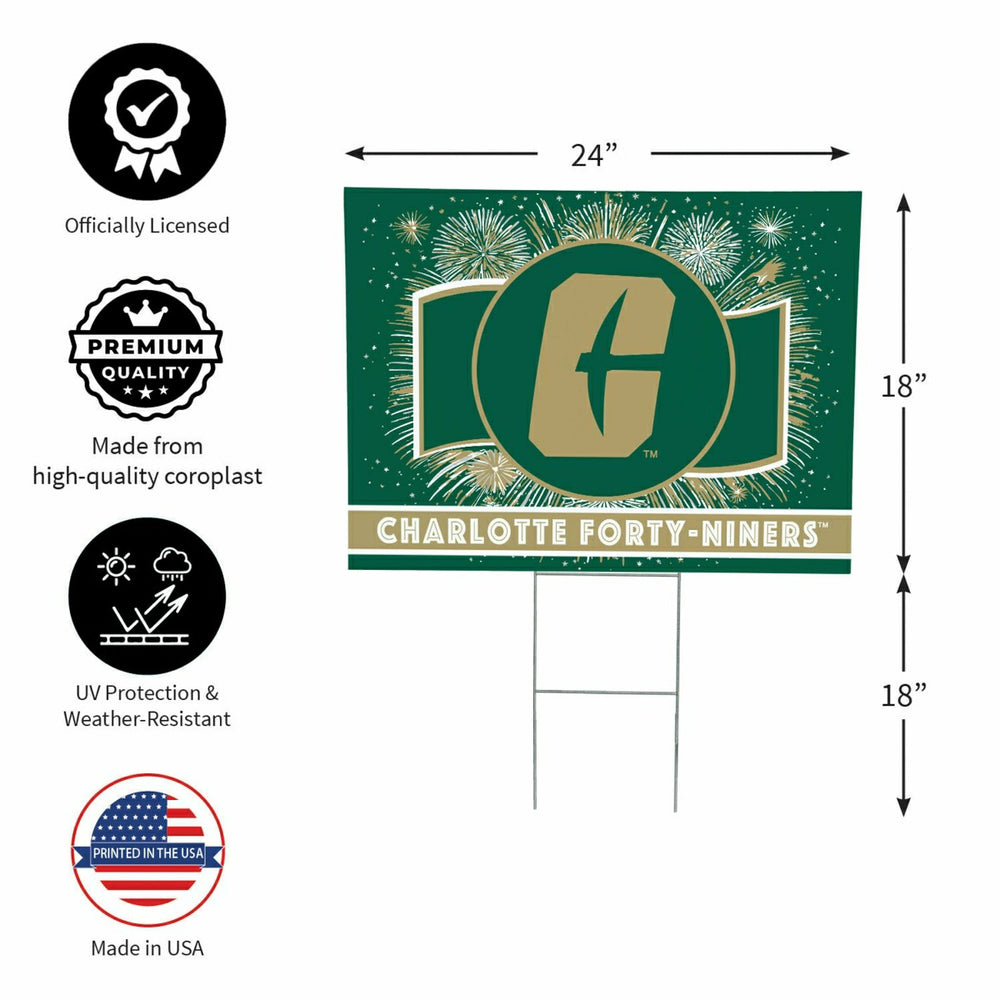 University of North Carolina/Charlotte Yard Sign, Patriotic, Home