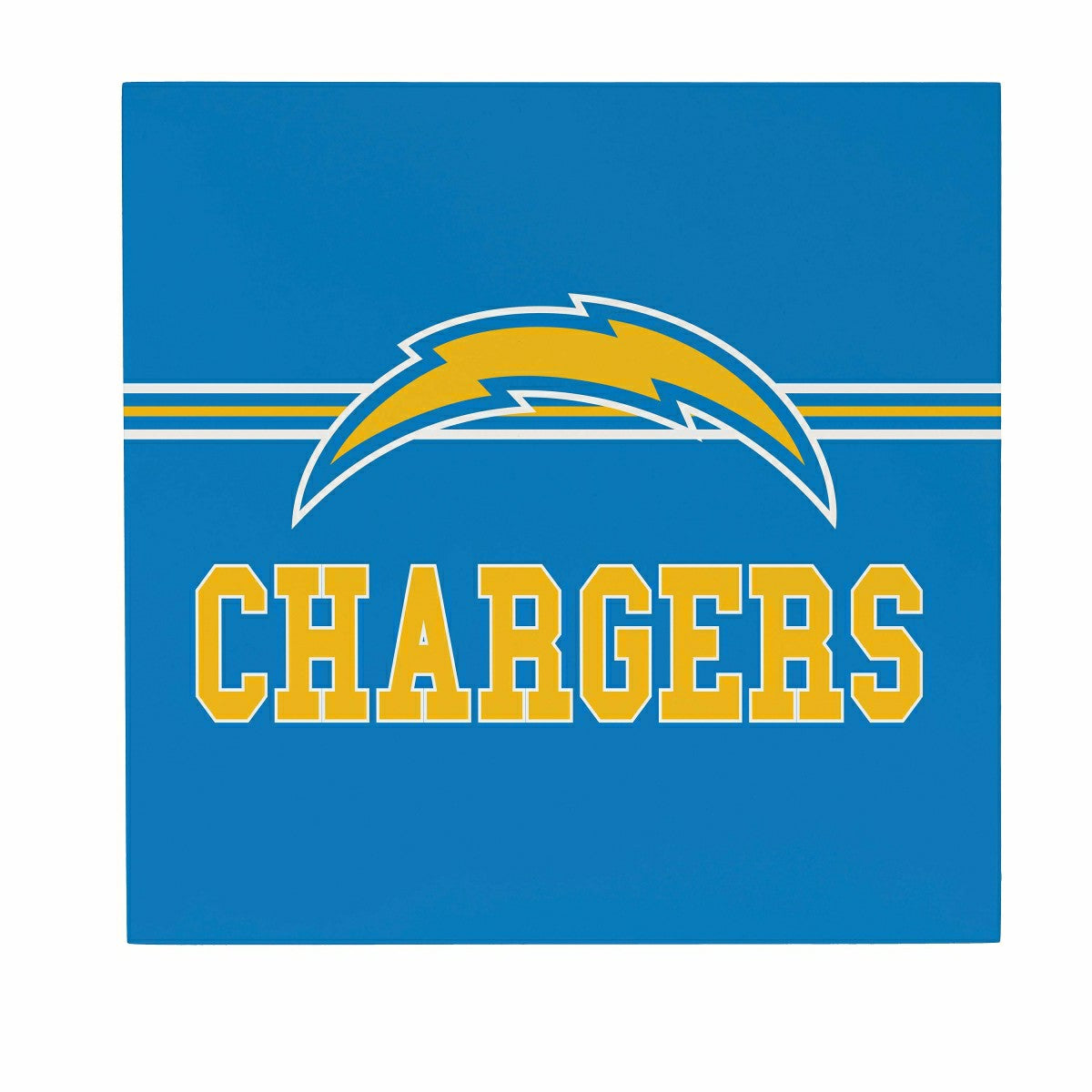Los Angeles Chargers Wood Wall Sign, 12x12, Home