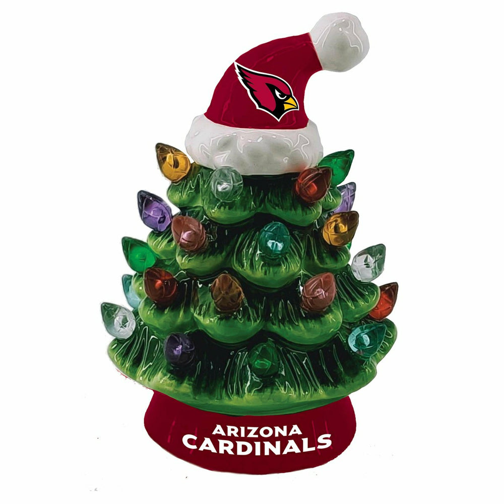8" LED Ceramic Christmas Tree, Arizona Cardinals, Home